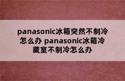 panasonic冰箱突然不制冷怎么办 panasonic冰箱冷藏室不制冷怎么办